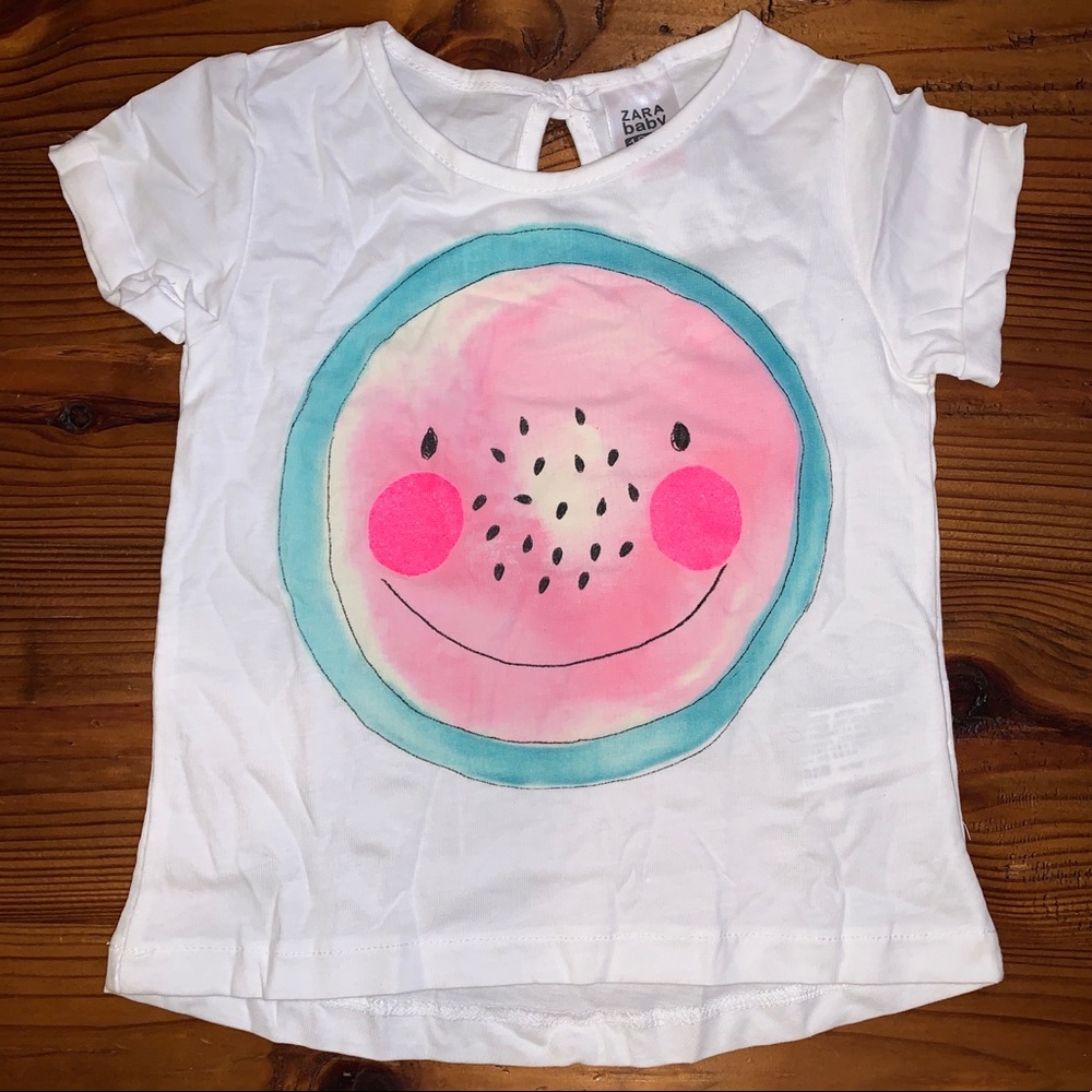 ZARA Baby Girls Watermelon shirt size 12-18 months
